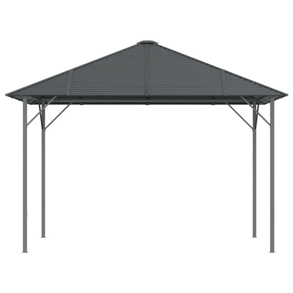vidaXL Gazebo com telhado 3x3 m antracite
