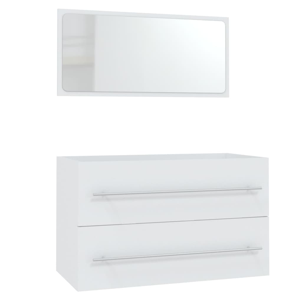 vidaXL 3 pcs conjunto de móveis de casa de banho branco
