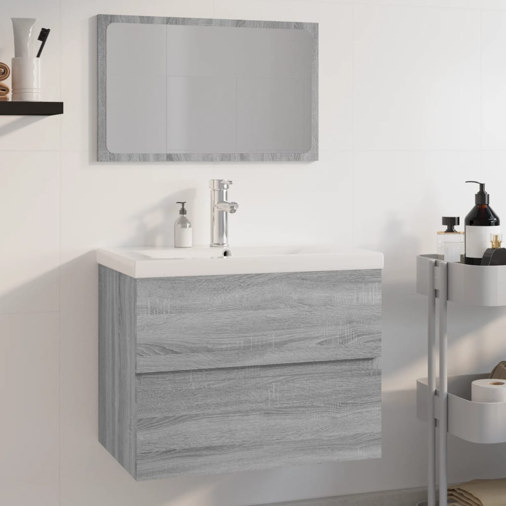 vidaXL Conjunto de móveis de casa de banho contraplacado branco