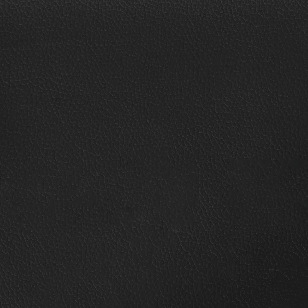 vidaXL Sofá 2 lugares c/ almofadas/almofadões 140cm couro artif. preto