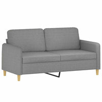 vidaXL Sofá 2 lugares + almofadas/almofadões 140cm tecido cinza-escuro