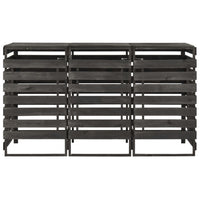 vidaXL Unidade tripla p/ caixote lixo 210x75x121 cm pinho pintado