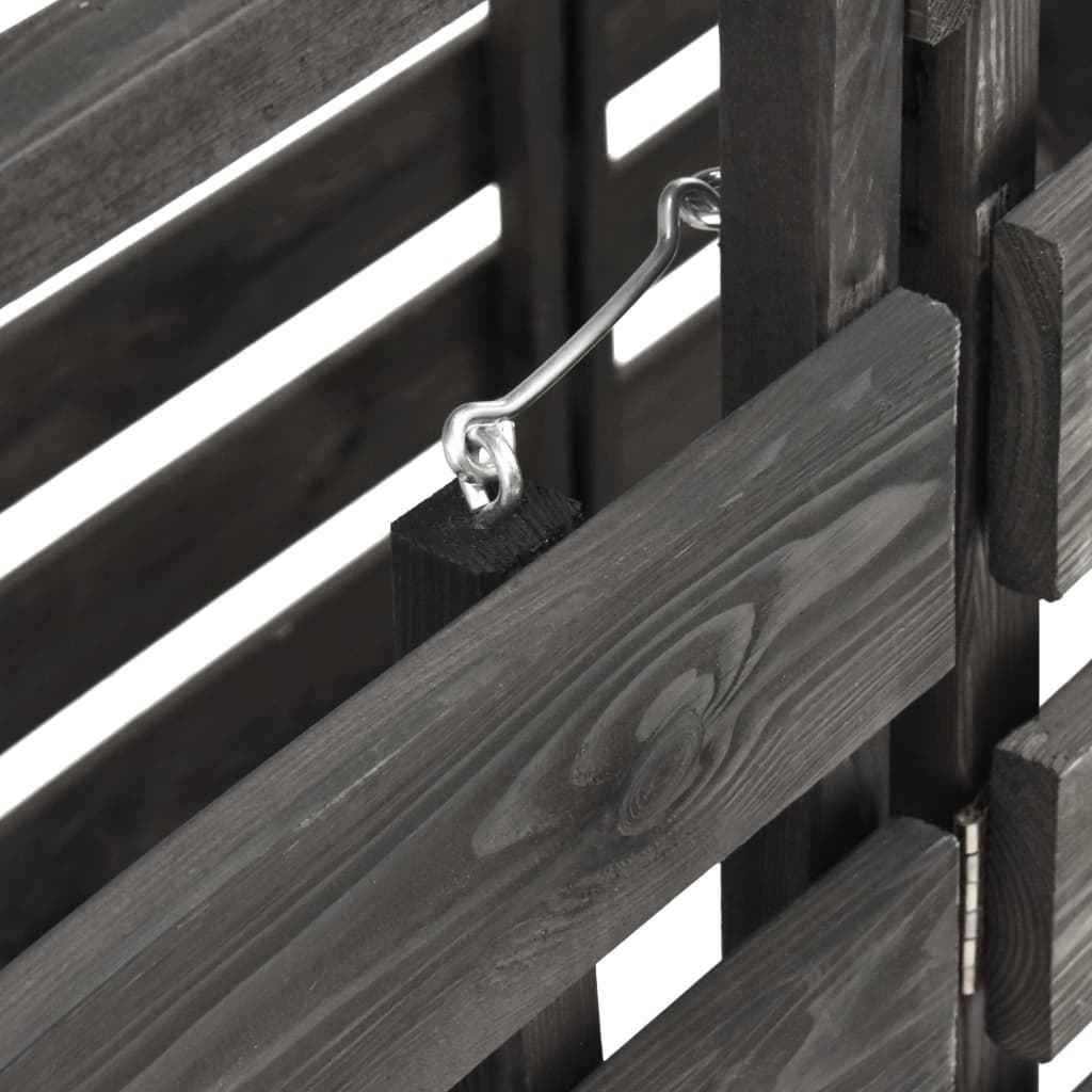 vidaXL Unidade tripla p/ caixote lixo 210x75x121 cm pinho pintado