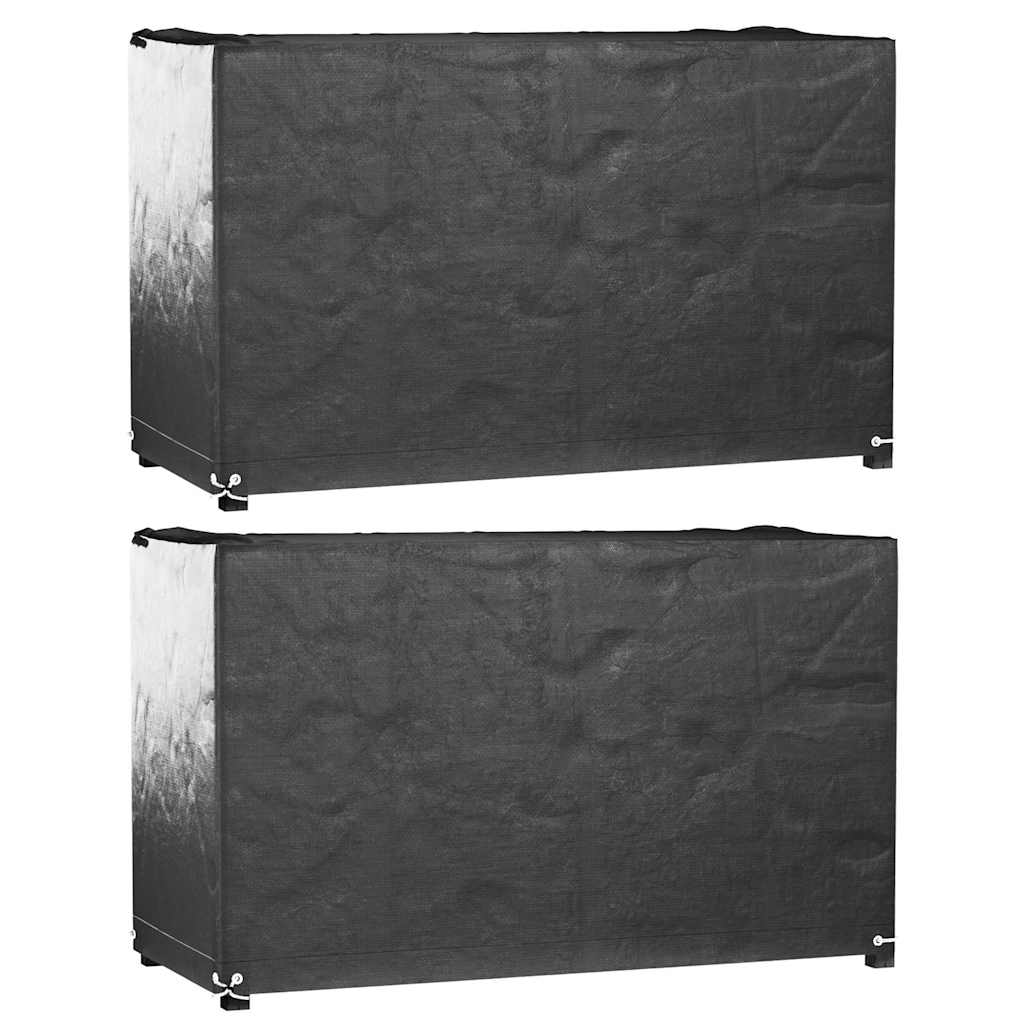 vidaXL Conjunto capas p/ mobiliário jardim 2 pcs 8 ilhós 113x113 cm