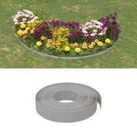 vidaXL Borda de jardim 10 m 10 cm polietileno cinzento