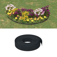 vidaXL Borda de jardim 10 m 10 cm polietileno cinzento