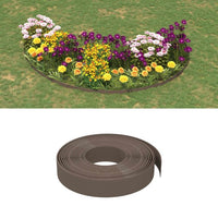 vidaXL Borda de jardim 10 m 10 cm polietileno cinzento