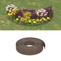 vidaXL Borda de jardim 10 m 10 cm polietileno cinzento