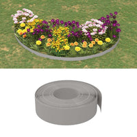 vidaXL Borda de jardim 10 m 10 cm polietileno cinzento