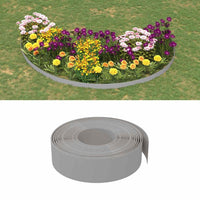 vidaXL Borda de jardim 10 m 10 cm polietileno cinzento