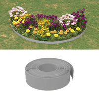 vidaXL Borda de jardim 10 m 10 cm polietileno cinzento