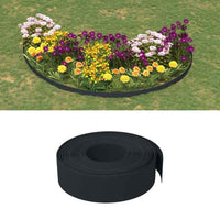 vidaXL Borda de jardim 10 m 10 cm polietileno cinzento