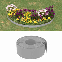 vidaXL Borda de jardim 10 m 10 cm polietileno cinzento