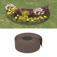 vidaXL Borda de jardim 10 m 10 cm polietileno cinzento