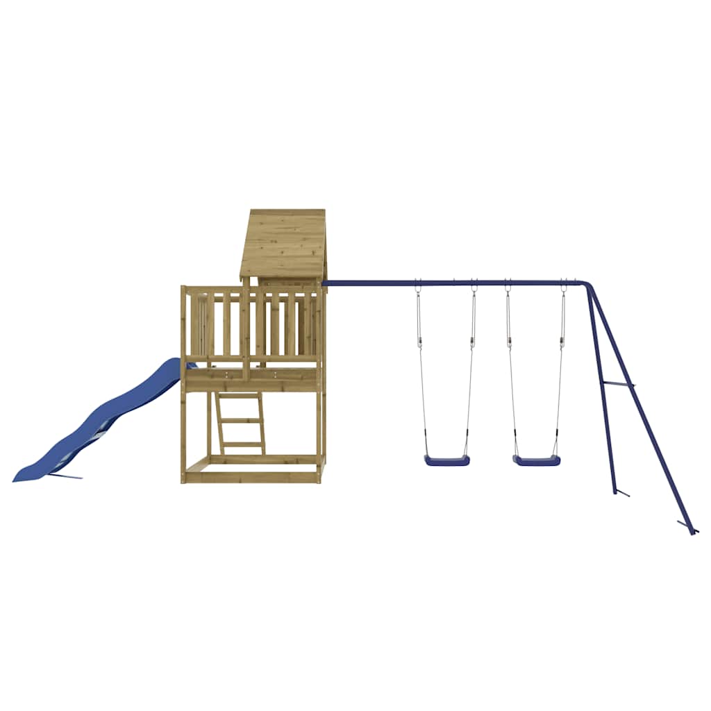 vidaXL Conjunto de brincar para exterior madeira de pinho impregnada
