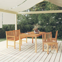 vidaXL Conjunto de jantar de jardim de 7 peças 180x90 cm madeira de teca maciça