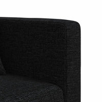 vidaXL Sofá-cama em forma de L 275x140x70 cm tecido preto