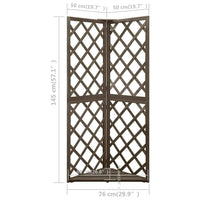 vidaXL Treliça de canto 50x50x145 cm madeira de abeto maciça cinzento