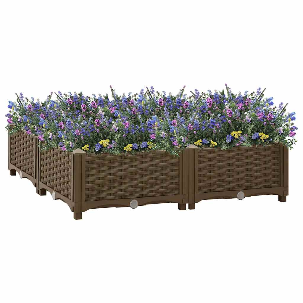vidaXL Canteiro elevado 40x40x23 cm polipropileno