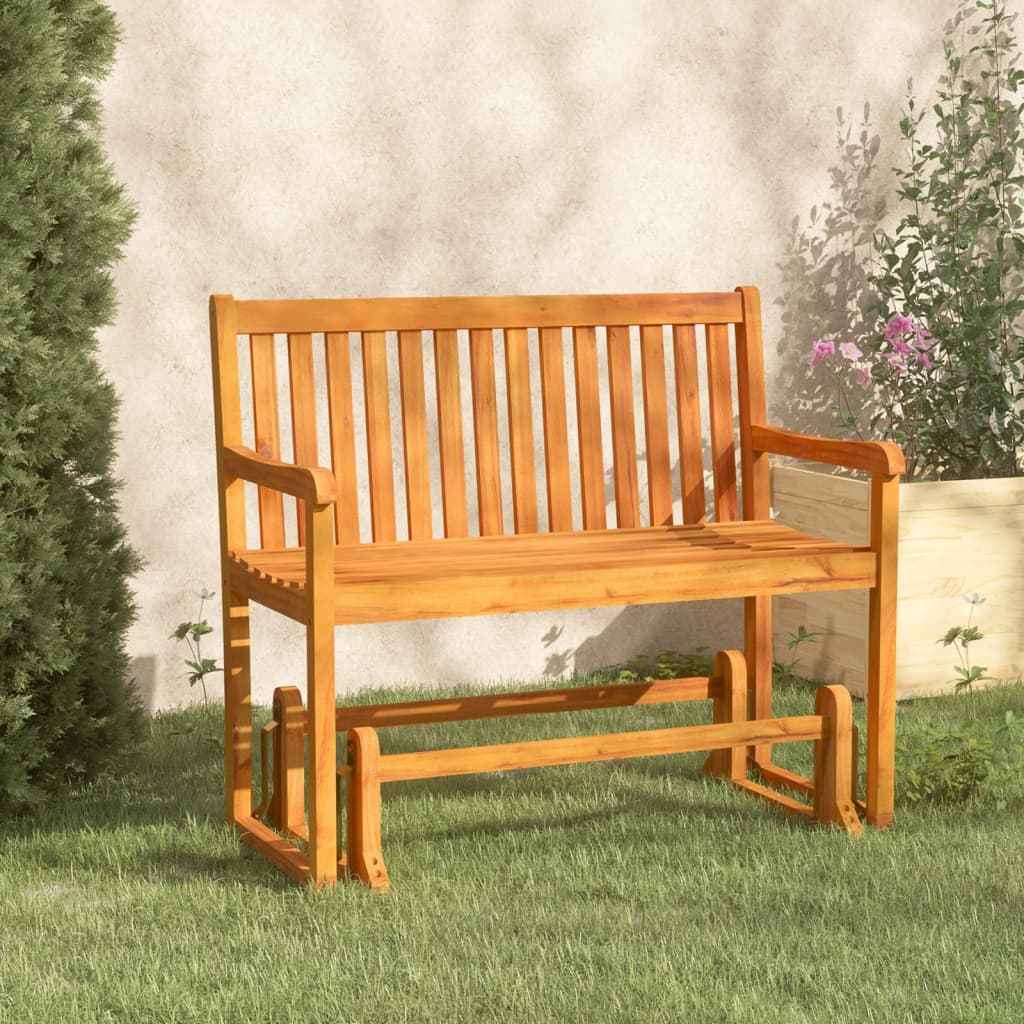vidaXL Banco baloiço de jardim 110 cm de madeira de acácia maciça