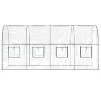 vidaXL Estufa 160x400x190 cm PVC e aço revestido a pó transparente