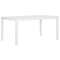 vidaXL Mesa de jardim 150x90x72 cm PP branco