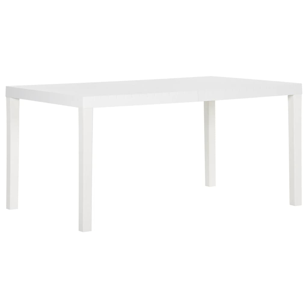 vidaXL Mesa de jardim 150x90x72 cm PP branco