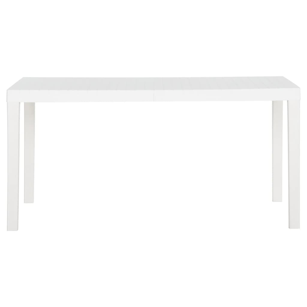 vidaXL Mesa de jardim 150x90x72 cm PP branco