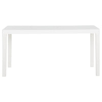 vidaXL Mesa de jardim 150x90x72 cm PP branco