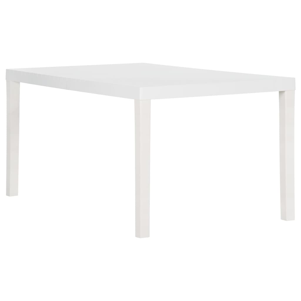 vidaXL Mesa de jardim 150x90x72 cm PP branco