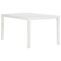 vidaXL Mesa de jardim 150x90x72 cm PP branco