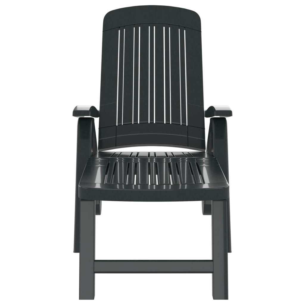 vidaXL Espreguiçadeira dobrável polipropileno verde