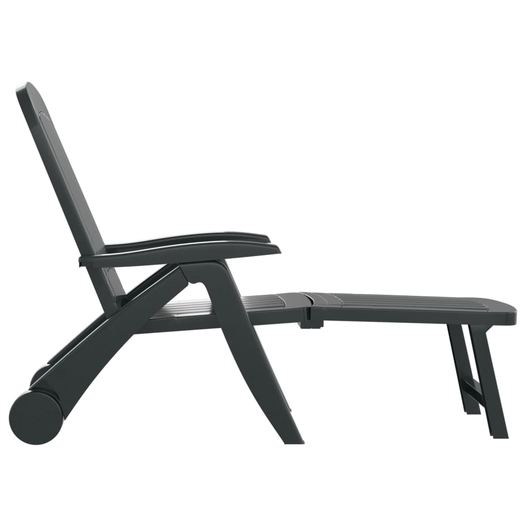 vidaXL Espreguiçadeira dobrável polipropileno verde