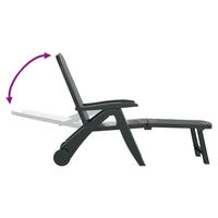 vidaXL Espreguiçadeira dobrável polipropileno verde