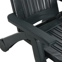 vidaXL Espreguiçadeira dobrável polipropileno verde