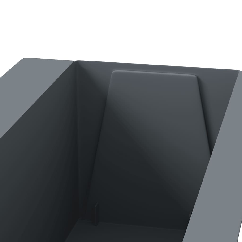 vidaXL Floreiras para paletes Euro 12 pcs 36x13,5x9,5 cm PP cinzento