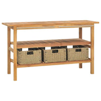 vidaXL Móvel lavatório teca maciça 74x45x75 cm