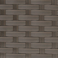 vidaXL 5 pcs conjunto sofás formato L c/ almofadões vime PE castanho