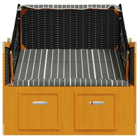 vidaXL Strandkorb com toldo vime PE e madeira maciça preto e cinzento