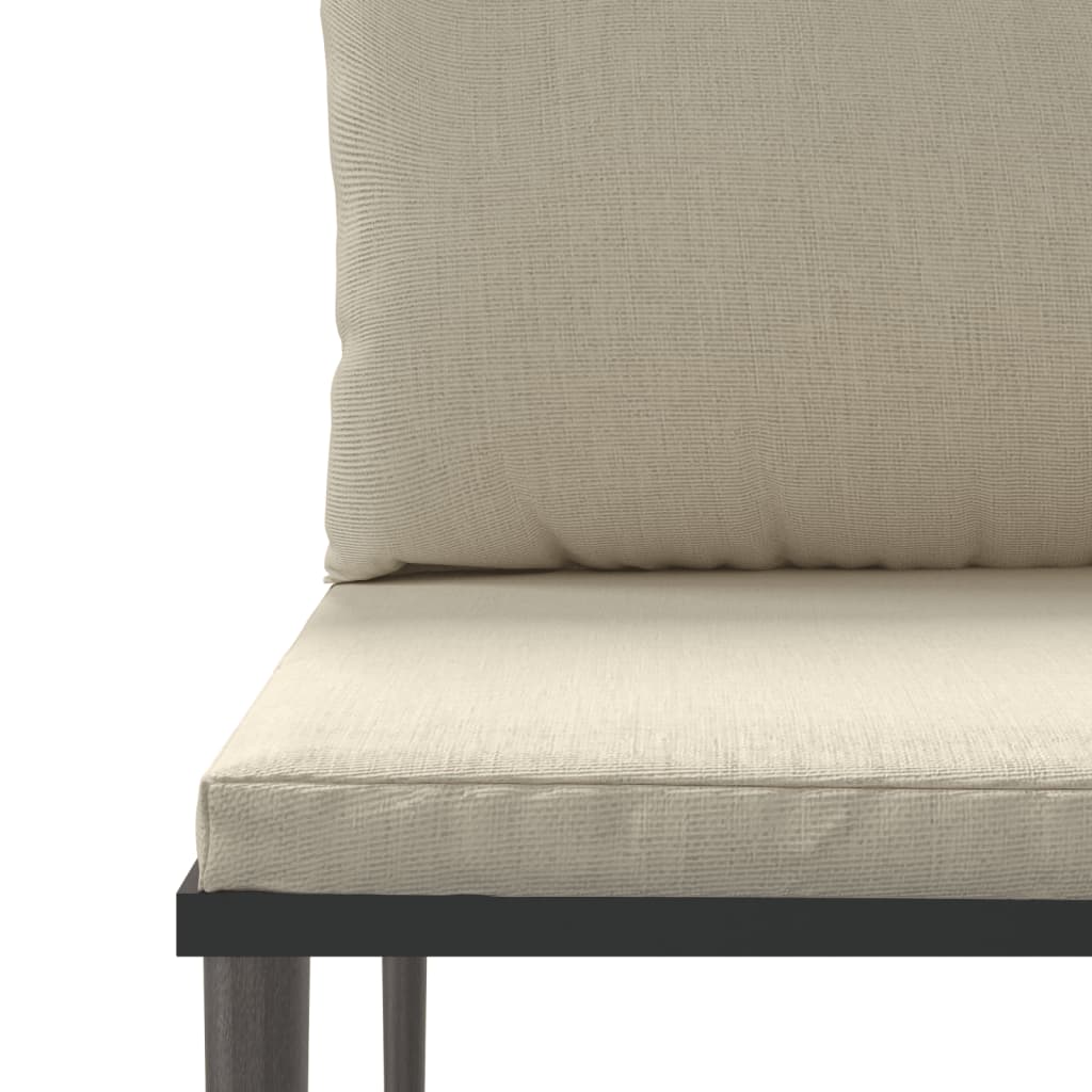 vidaXL 5 pcs conjunto lounge de jardim c/ almofadões vime PE cinzento