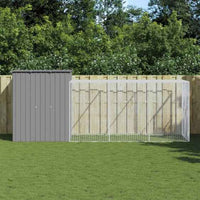 vidaXL Galinheiro com anexo 165x251x181 cm aço galvanizado antracite