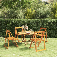 vidaXL Cadeiras de jardim dobráveis 6 pcs madeira de acácia maciça