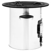 vidaXL Fogão lenha de campismo 51,5x35x30,5 cm aço inoxidável prateado