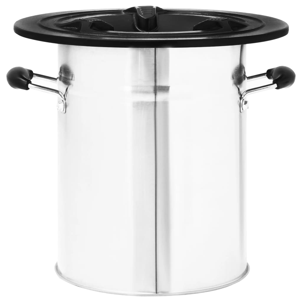 vidaXL Fogão lenha de campismo 51,5x35x30,5 cm aço inoxidável prateado