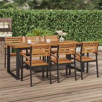 vidaXL Mesa jardim c/ pernas em forma de U 200x90x75 cm acácia maciça