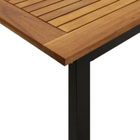 vidaXL Mesa jardim c/ pernas em forma de U 200x90x75 cm acácia maciça