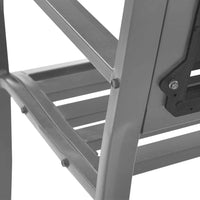 vidaXL Banco de jardim 120 cm aço preto