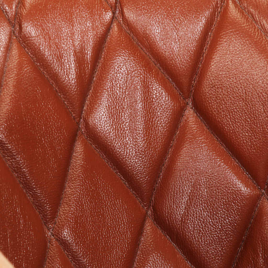 vidaXL Poltrona em couro genuíno e mangueira maciça castanho