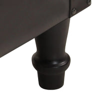 vidaXL Poltrona em couro genuíno e mangueira maciça preto