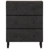 vidaXL Móveis de apoio 2 pcs 60x33x75cm madeira mangueira maciça preto